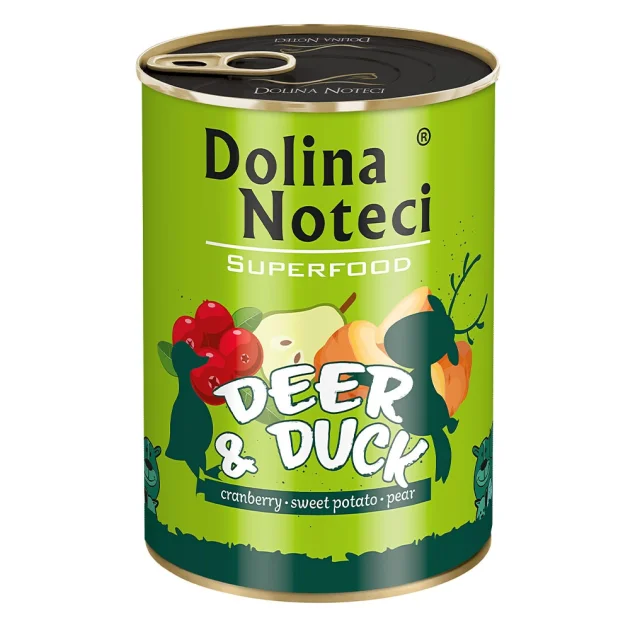 Консерви Dolina Noteci Superfood для cобак, з олениною та качкою, 400 г