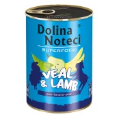 Консерви Dolina Noteci Superfood для cобак, з телятиною та бараниною, 400 г