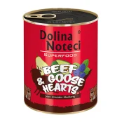 Консерви Dolina Noteci Superfood для cобак, з яловичих та гусячих сердець, 800 г