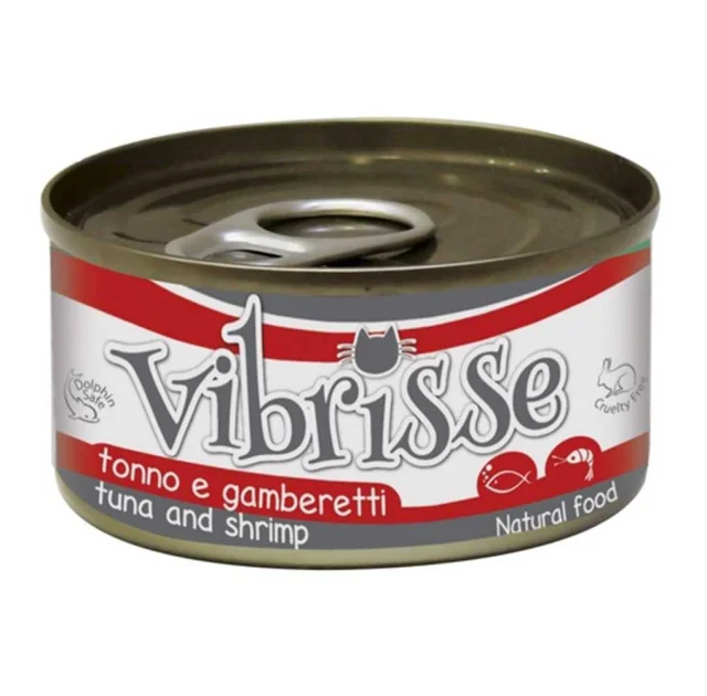 Консервы VIBRISSE для кошек, с тунцом и креветками, 140 г