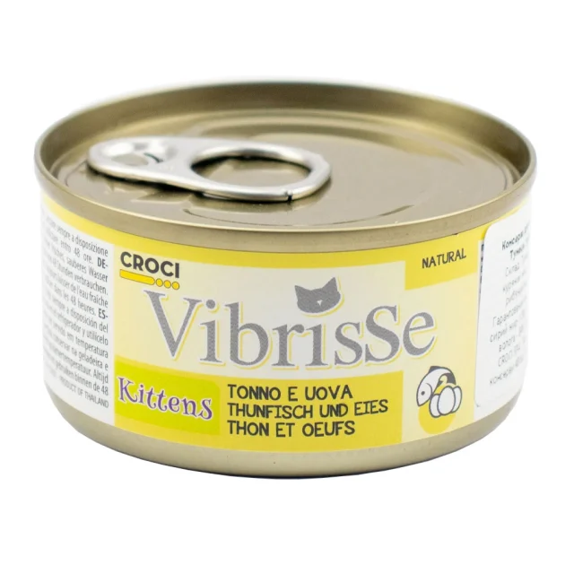 Консервы VIBRISSE для котят, с тунцом и яйцом, 70 г
