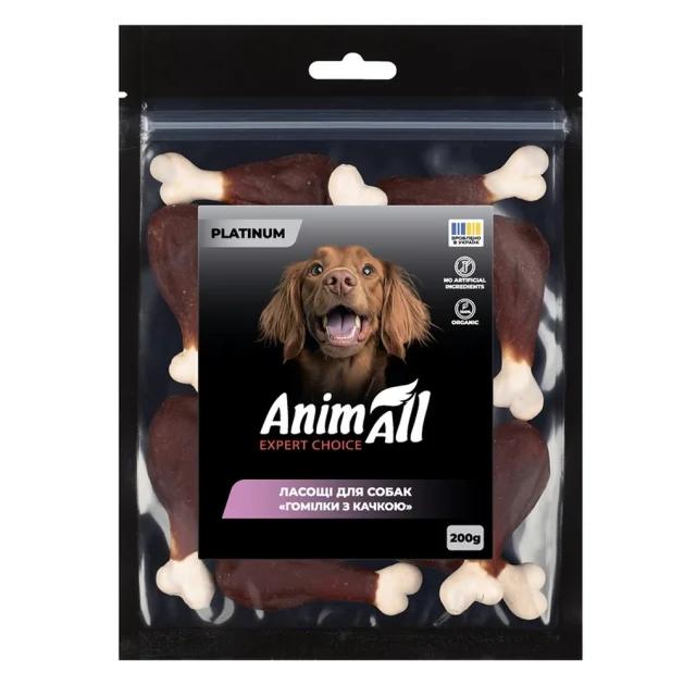 Лакомства AnimAll Platinum Голени с уткой для собак, 200 г