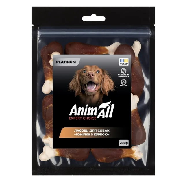 Лакомства AnimAll Platinum Голени с курицей для собак, 200 г