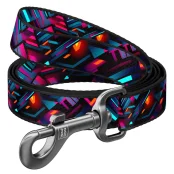 Поводок WAUDOG Nylon для собак, рисунок "Бесконечные миры", L-XXL, 2.5 см, 3 м