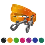 Повідeць-перестібка WAUDOG Nylon Mono для собак, світловідбивний, M, 2 см, 3 м, помаранчевий