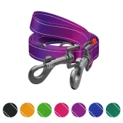 Повідeць-перестібка WAUDOG Nylon Mono для собак, світловідбивний, M, 2 см, 3 м, фіолетовий