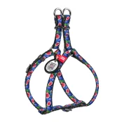 Шлея WAUDOG Nylon для собак, с QR паспортом, рисунок "Инжир", пластиковый фастекс, XS, 1 см, 30-40 см