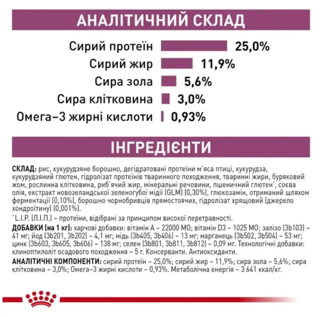 Сухий корм Royal Canin Mobility при захворюваннях опорно-рухового апарату у собак, 12 кг