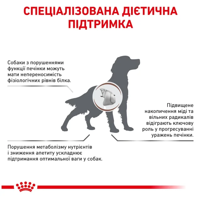 Сухий корм Royal Canin Hepatic при захворюванні печінки у собак, 12 кг