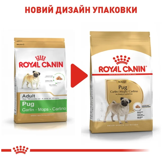 Сухий корм Royal Canin Pug Adult для мопса, 1.5 кг